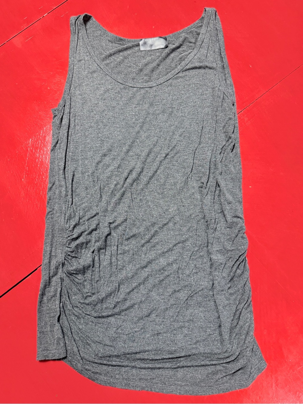 GRAY MATERNITY TANK TOP